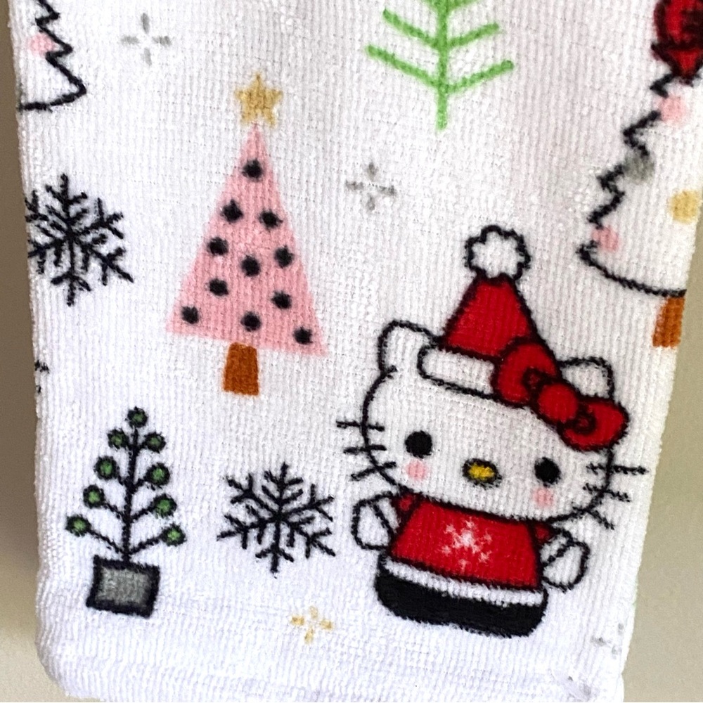 Hello Kitty hand towel or kitchen white with hello Kitty and trees brand new - Picture 3 of 6